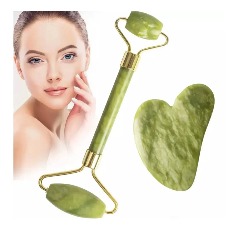 Jade Roller Single Plastic Facial Massager | Manual Face Roller for Women | Skin Care & Relaxation Tool