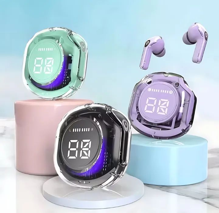 Air 39 Wireless Transparent Earbuds – Bluetooth TWS with LED Display, Super Bass, HD Sound & Waterproof Design | Gaming & Sports Headphones