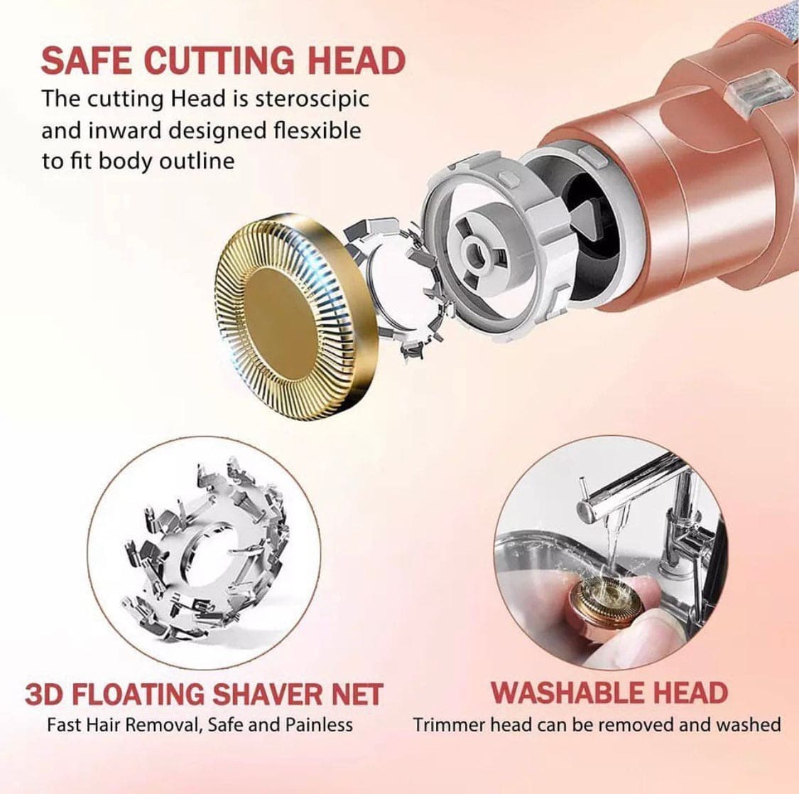 Glitter Eyebrow Trimmer, 2 In 1 Electric Eyebrow Trimmer