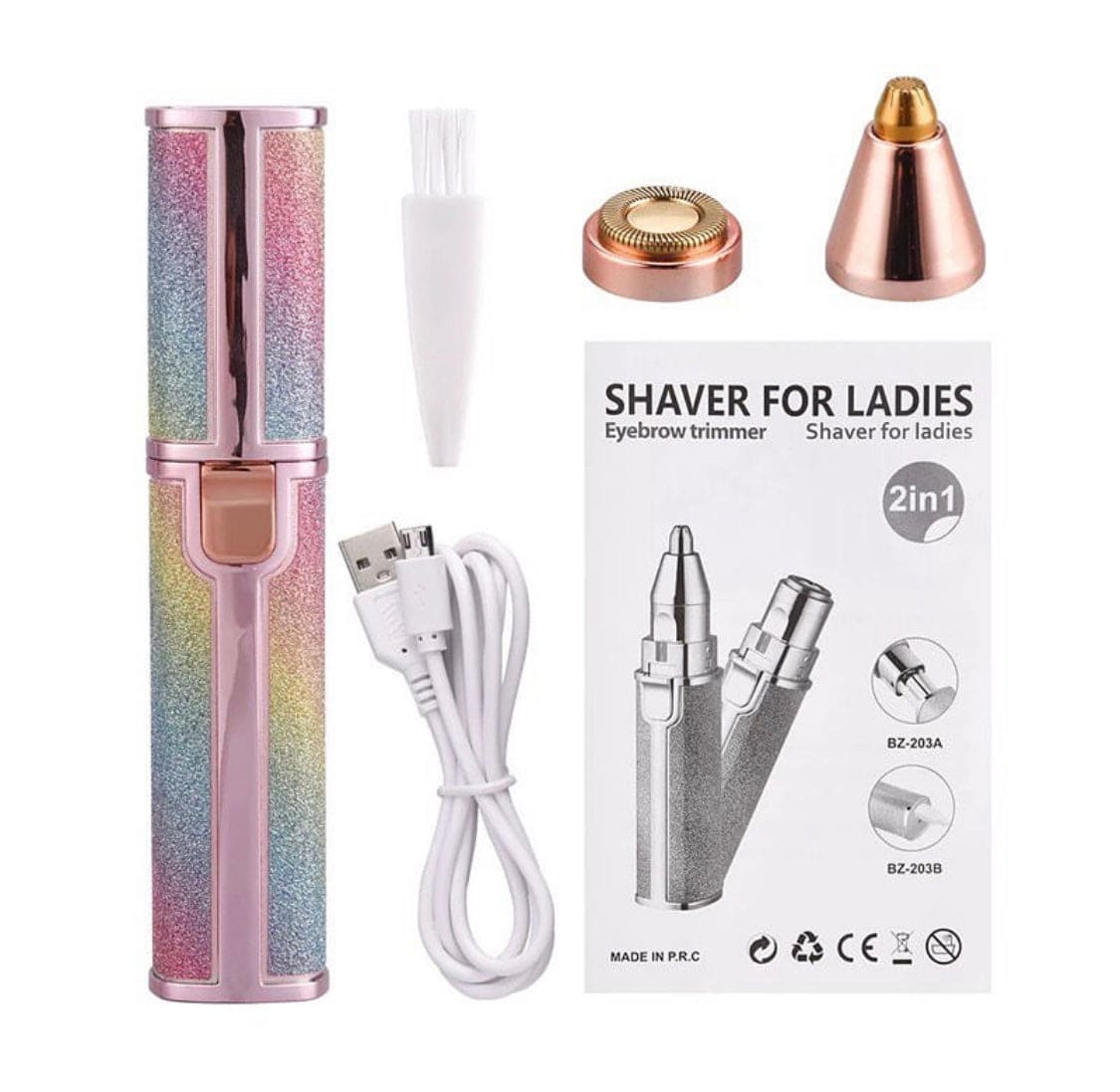 Glitter Eyebrow Trimmer, 2 In 1 Electric Eyebrow Trimmer