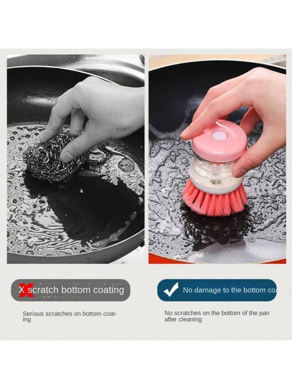 Mini Dishwashing Brush with Built-In Scrubber – Oil-Resistant Kitchen Cleaning Tool | Removes Stains, Random Color