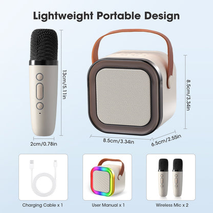 K12 Karaoke Speaker | Portable Bluetooth Wireless Speaker with Mic | Rechargeable Smart Speaker for Music & Parties ..