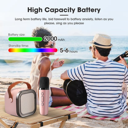 K12 Karaoke Speaker | Portable Bluetooth Wireless Speaker with Mic | Rechargeable Smart Speaker for Music & Parties ..