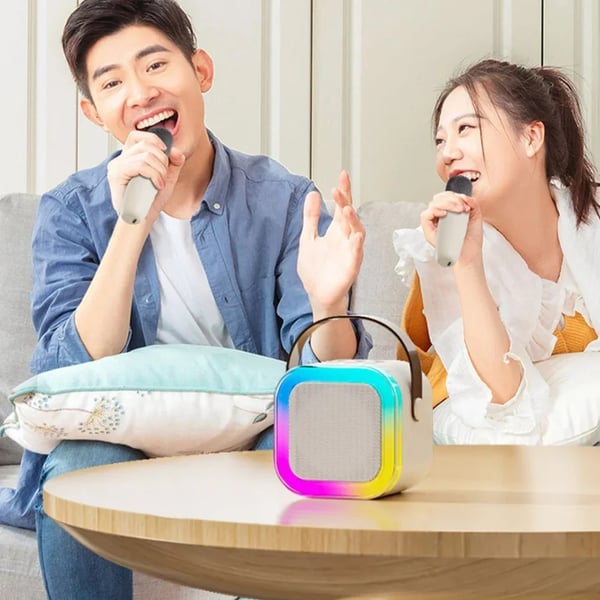 K12 Karaoke Speaker | Portable Bluetooth Wireless Speaker with Mic | Rechargeable Smart Speaker for Music & Parties ..