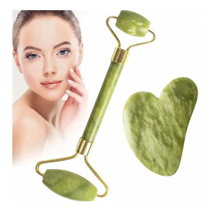 Jade Roller Single Plastic Facial Massager | Manual Face Roller for Women | Skin Care & Relaxation Tool