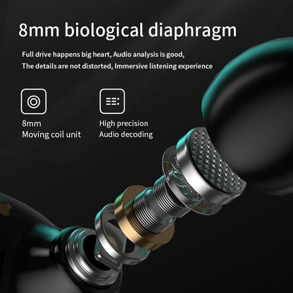 M25 Wireless Bluetooth Earbuds | Touch Control Noise Cancelling Headphones | Waterproof Stereo Earphones with HD Sound (Black)