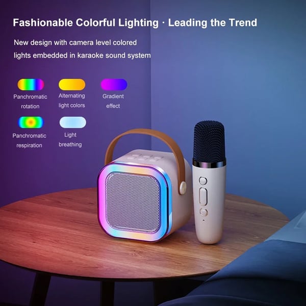 K12 Karaoke Speaker | Portable Bluetooth Wireless Speaker with Mic | Rechargeable Smart Speaker for Music & Parties ..