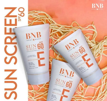 BnB Sunscreen SPF-60 with Vitamin E – 120ml | Ultimate Sun Protection & Hydration
