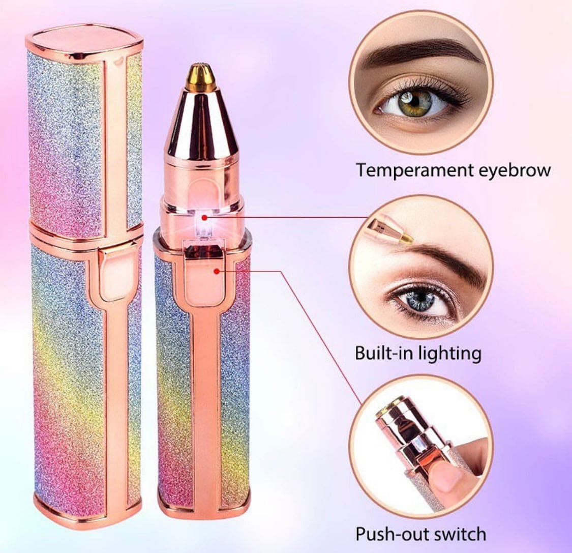 Glitter Eyebrow Trimmer, 2 In 1 Electric Eyebrow Trimmer