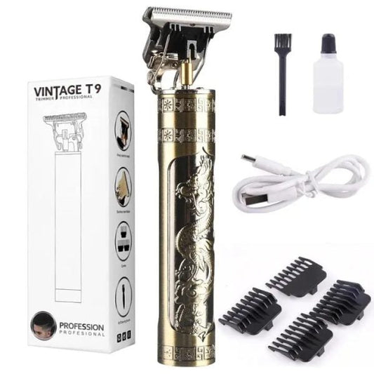 Metal Body Vintage T9 Trimmer | Golden Dragon Hair Clipper for Men | Professional Beard & Hair Cutting Machine"