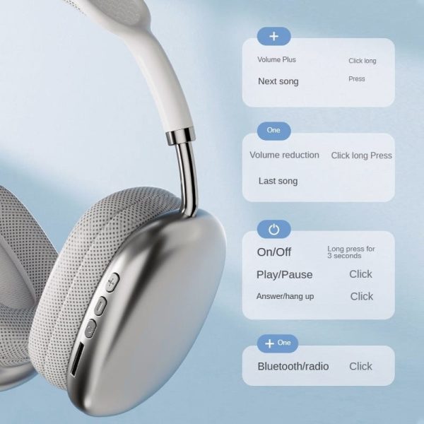 P9 Wireless Bluetooth Headphones | Adjustable Over-Ear Stereo Headset | High-Quality Sound & Comfort |